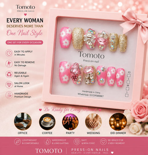 Luxury Rhinestone Shine Press-On Nails