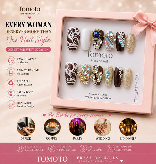 Elegant Crystal Glam Press-On Nails