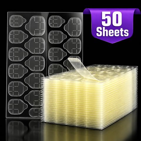 Nail Adhesive Jelly Tabs Mega Pack – 50 Sheets / 1200 PCS