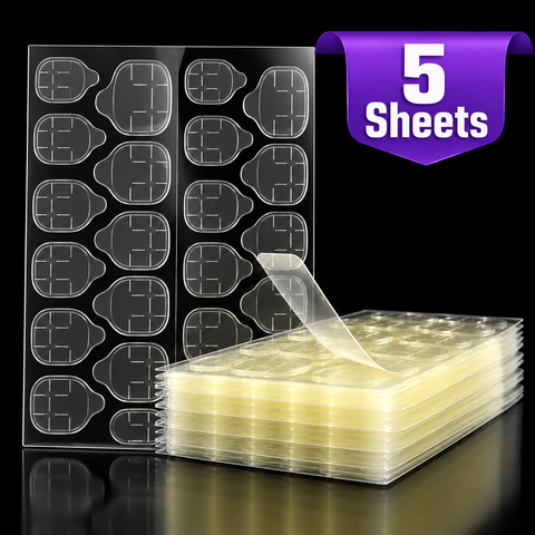 Press-On Nail Adhesive Jelly Tabs – 5 Sheets / 120 PCS