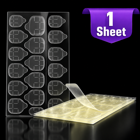 Double-Sided Nail Adhesive Jelly Tabs – 1 Sheet / 24 PCS